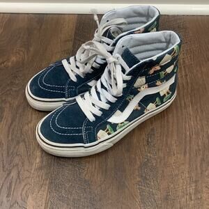 Vans Hawaiian Hulu Doll Navy/White Sk8-Hi Sneakers